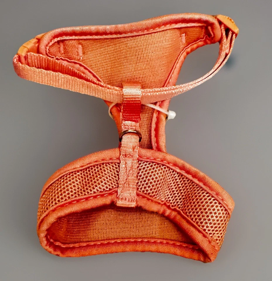 Small CAT/ DOG Harness & Leash Set Peachy Pink Soft Padded Mesh Vest 42” Leash - Image 4 of 4