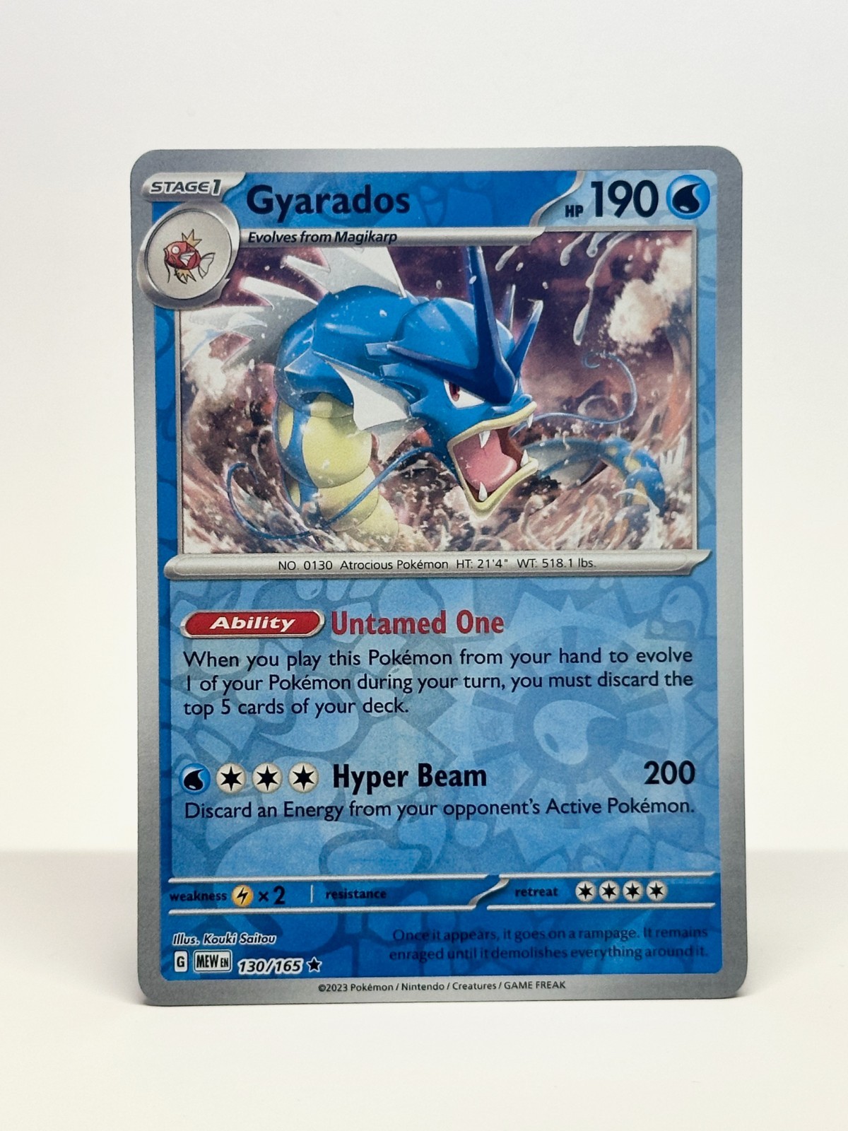 Gyarados 130/165 Reverse Holo - Pokemon TCG Scarlet & Violet 151 - Near Mint