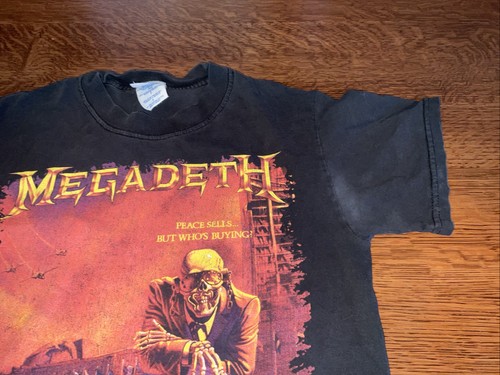 Megadeth Vintage Concert T-Shirt Peace Sells But Who’s Buying? Heavy Metal Band - Picture 5 of 9