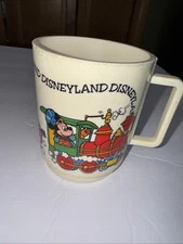 Vintage Deka DISNEYLAND Train Plastic Mug Mickey Mouse