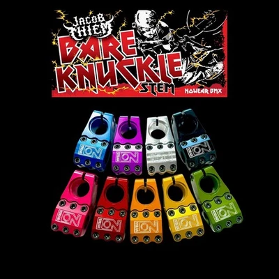 NOWEAR BMX Nowear Jacob Thiem Bare Knuckle 9 bolt BMX Stem Made in USA Top Load 48mm