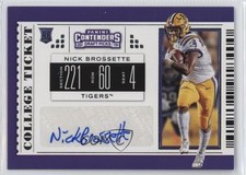 2019 Panini Contenders Draft Picks College Ticket Nick Brossette #277 Auto 0b3