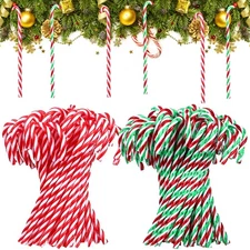 150 Pcs Christmas Plastic Candy Cane Ornament 5.9 Inch Christmas Tree Hanging...