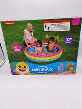 Pinkfong Baby Shark 3-Ring Inflatable Swimming Pool Ages 2+ NEW