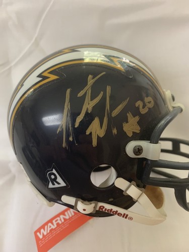 Natrone Means Autographed San Diego Chargers TB Mini Helmet