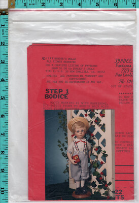 ''Paul''  1989 Syndee's Dolls Clothing Sewing Craft Pattern # 122 for 19'' Just Me