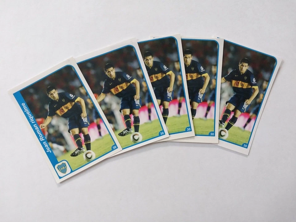 Juan Roman Riquelme 贴纸 Boca 青少年 2008 年阿根廷足球罕见非帕尼尼 — 第 4/4 张图片