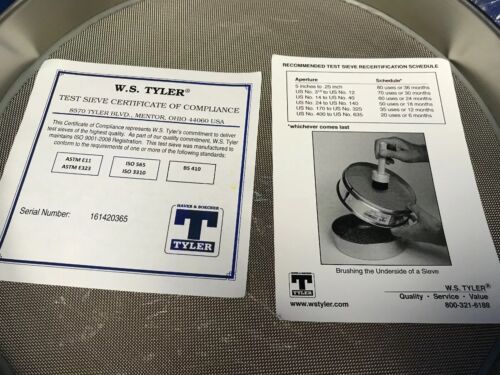 Cole Parmer 12"-HH-SS-SS-US-#30 Sieb (Tyler zertifiziert) 59995-58 - Bild 2 von 5