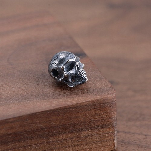 Dije esqueleto calavera plata de ley 925 cuentas 11 x 9 mm A2617 - Imagen 3 de 6