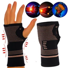 Arthritis Recovery Glove Compression Pain Relief Hand Copper Wrist Support Brace