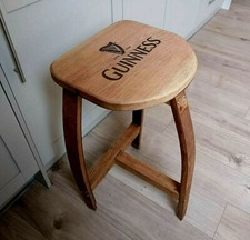 Oak Wine Barrel Staves Stool Barstool - Solid Oak Unique Bar Stool Chair Seat