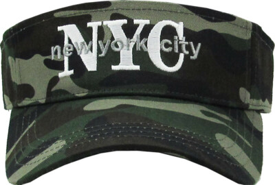 New York City NYC Adjustable Woodland Camouflage Sun Visor OSFM by KB Ethos 