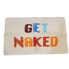 Get Naked Bath Mat Microfiber Non-Slip  TPR Backing, Soft Shower Rug 31x20" New