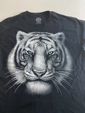 ODM Its About The Art Tiger Lion Face TEE T SHIRT Large L 