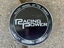 RACING POWER CUSTOM WHEEL CENTER CAP BLACK CHROME FINISH 087