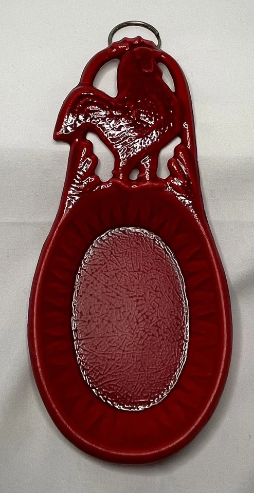 Old Dutch International RED ROOSTER SPOONREST made of Cast Iron O.D.I. ODI - Image 2 of 4