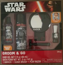 Star Wars Groom & Go Mirror Play Razor Shave Brush Hair Gel Bath Foam SHIPS FREE
