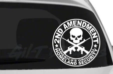 2nd Amendment Vinyl Decal Sticker, Homeland Security, USA, Guns, NRA, 2A, Rifle
