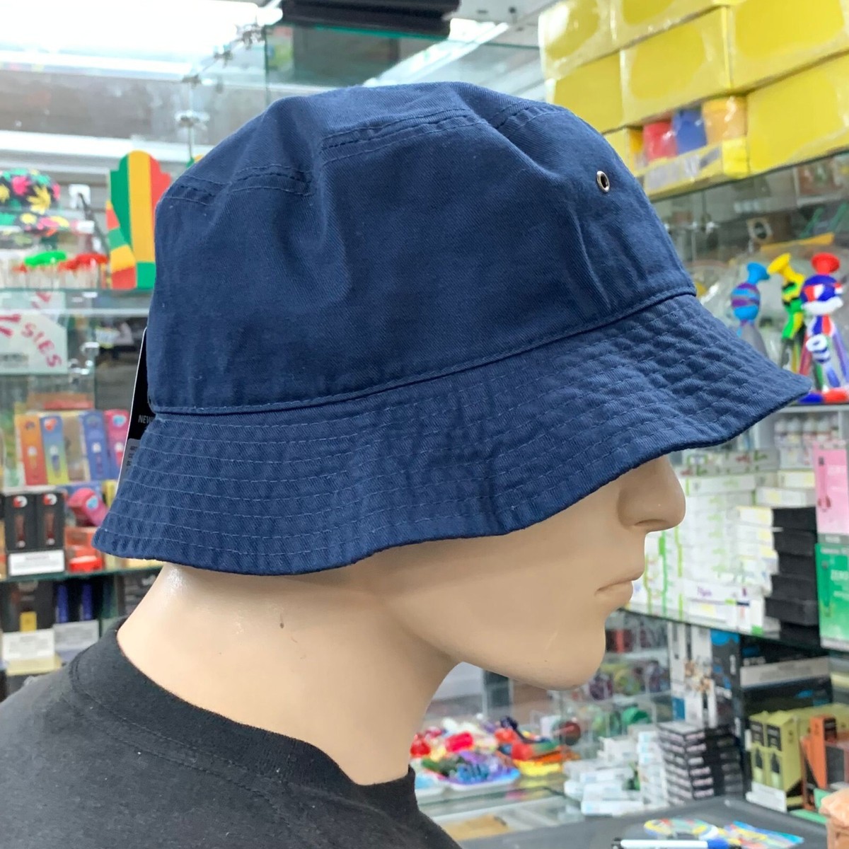 Blue Navy Bucket hat Classic Basic Design Breathable unisex style