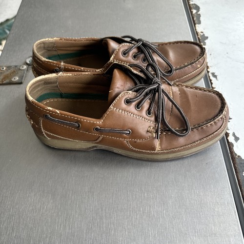 Mountain Creek Mellow Brown Leather Casual Classic Boat Shoes NIB Men Size 9 - Picture 4 of 6