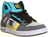 Dc Shoes Rebound Junior Leather Matt Trainers - Grey Dc Shoes Rebound Junior Leather Matt Trainers - Grey