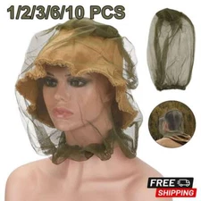1-10x Anti-Mosquito Bug Bee Insect Head Net Hat Cap SunProtection Fishing Hiking