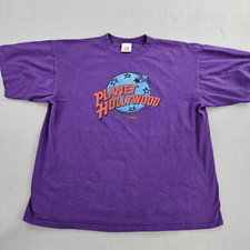 Walt Disney World Planet Hollywood Purple TShirt Vintage 1991 Size XL USA Made