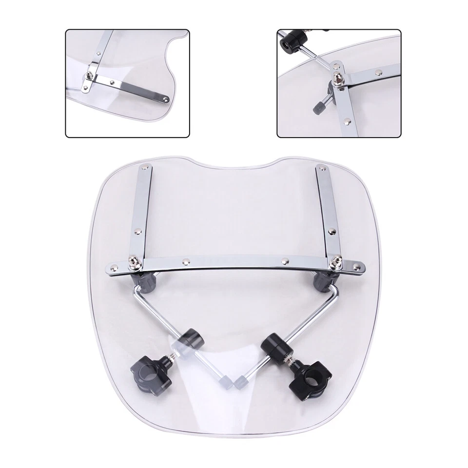 Parabrisas desmontable con abrazaderas para Harley Dyna Softail Sportster X L883 1200 48 Foto 4 de 4