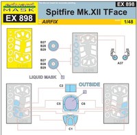 MW22 Eduard EX898 Spitfire Mk.Xii Tface 1/48 Mask For Airfix