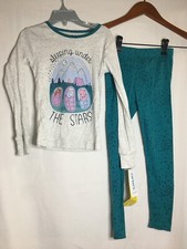 New Carter's Girls Sloth Pajama Set Snug fit 7,8,10,12,14 Gray