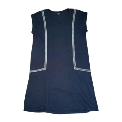 linen dress drop waist 1920s drop waist linen dress with a boat neck in navy blue & burgundy –  LaVieDelight