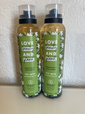 2x Love Beauty and Planet Hair Spray  Medium Hold & Volume Coconut Milk 6.8 oz
