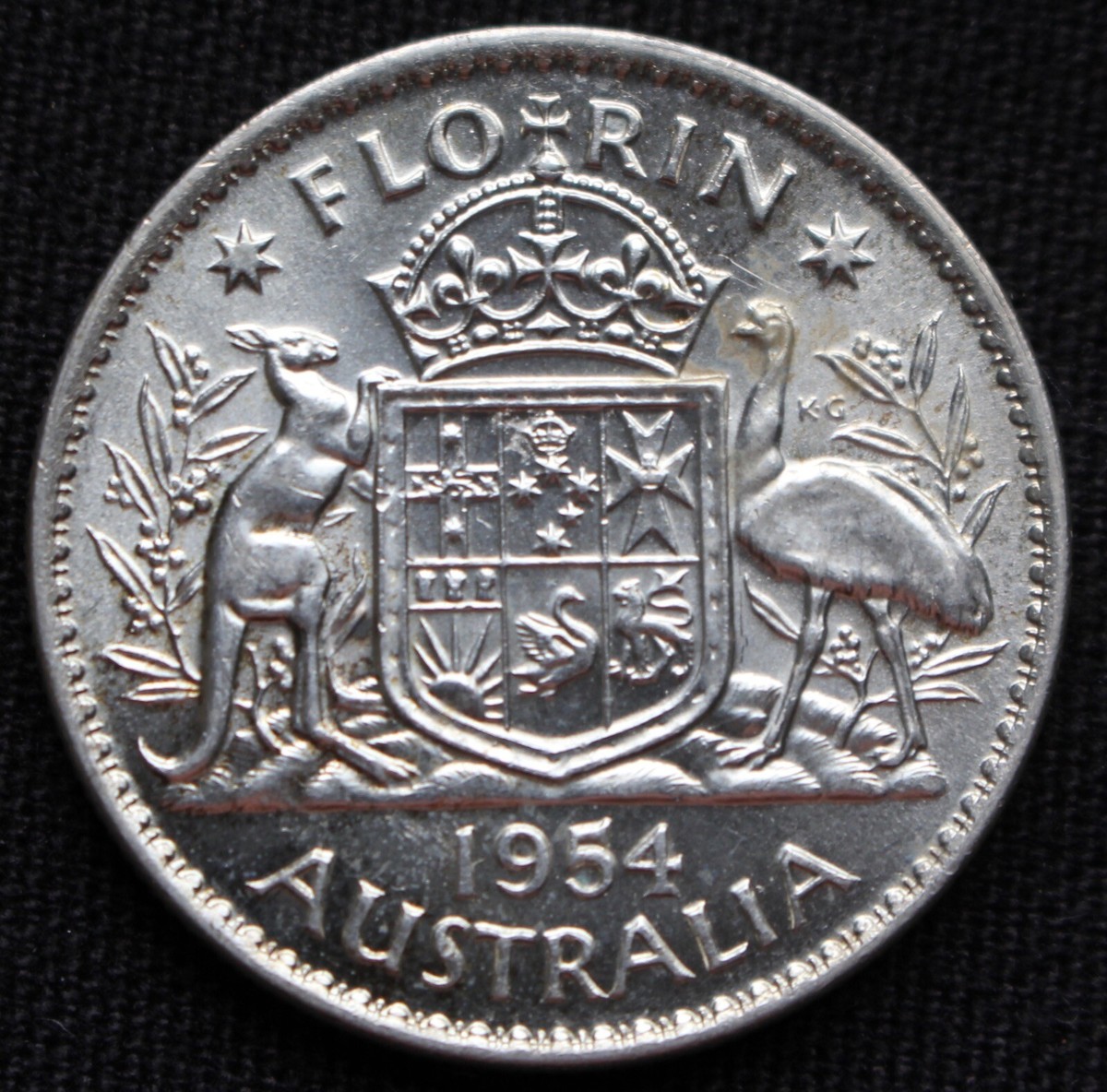 1954 AUSTRALIA 1 FLORIN - .500 SILVER - Elizabeth II | eBay