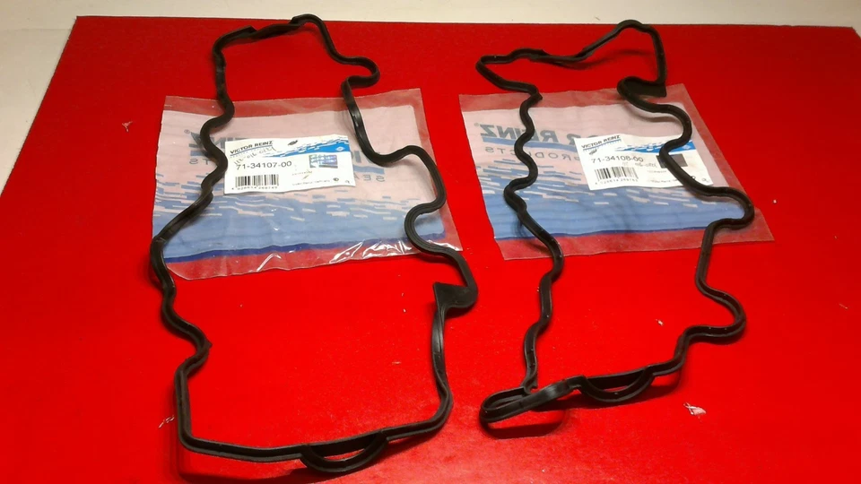 Junta de cubierta de válvula de motor Mercedes izquierda y derecha C CLK E320 ML SLK Victor Reinz Foto 3 de 4