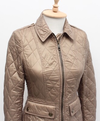 Women's BURBERRY BRIT Quilted Full Zip Jacket Nova Check Lined