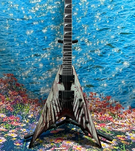 High-quality Flying V Electric guitar wing shape 2EMG pickups Fast Shipping