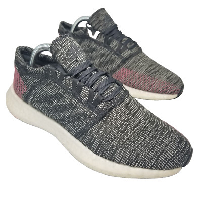 Adidas Pureboost Go Running Shoes Womens Size 9 Black White  Pink B75667