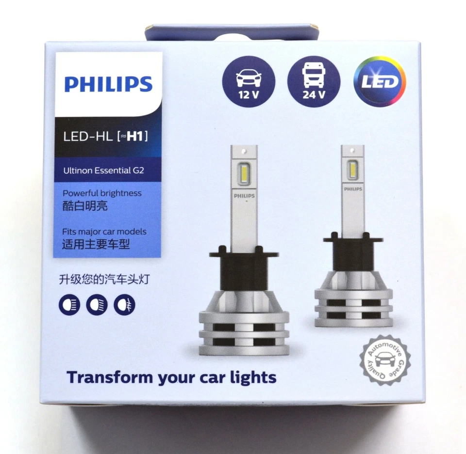 Philips Ultinon LED G2 Blanco H1 Dos Bombillas Luz Antiniebla Repuesto Actualización OE Foto 2 de 4