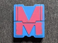 Vintage 1985 Alpha-Bots Transforming Letters Alphabet Transformers Letter M Pink