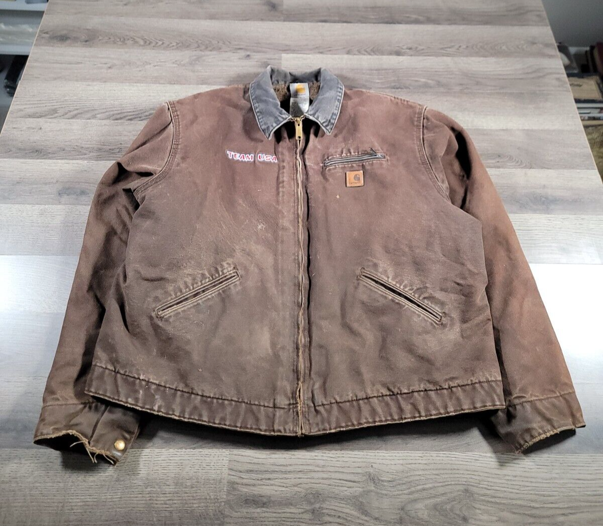 ジャケット・アウター carhartt Detroit jacket j97 Vintage Carhartt Detroit Jacket Dark Brown Size XXL Tall