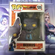 Figurine Pop Animation Dragonball Z Beerus #120 Vaulted Retired Rare W/Protector