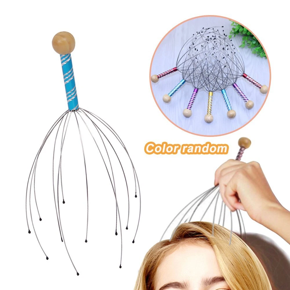 Head Massager Scalp Neck Release Relax Stress Massage Steel Wire