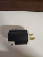 Pole 4 Wire Grounding Locking Plug 30A 125/250V L14-20P Black