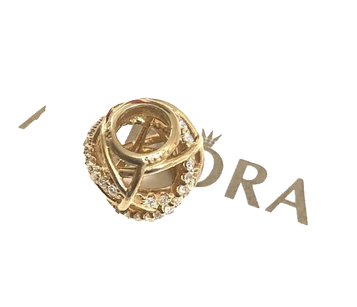 100% Authentic Pandora 14K Gold Galaxy Openwork Charm with