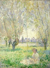 Woman Seated under the Willows by Claude Monet Art Print