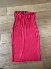 Ladies PLT Red Strapless Bodycon Mini Dress - Size 8