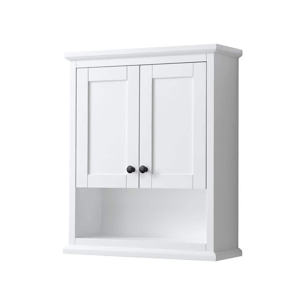 Wyndham Collection Avery 25-in W x 30-in H x 9-in D White Bathroom Wall Cabinet Wyndham Collection Avery 25-in W x 30-in H x 9-in D White Bathroom Wall Cabinet