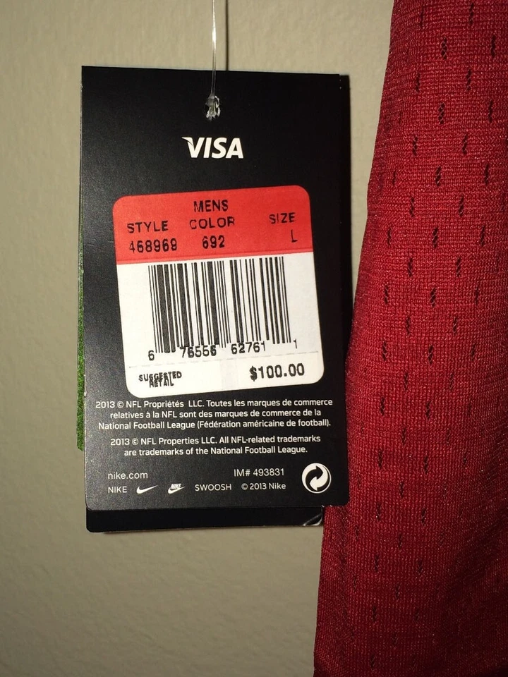 Camiseta de fútbol americano Nike NFL Tampa Bay Buccaneers #22 D Martin roja blanca NUEVA para hombre L Foto 3 de 4