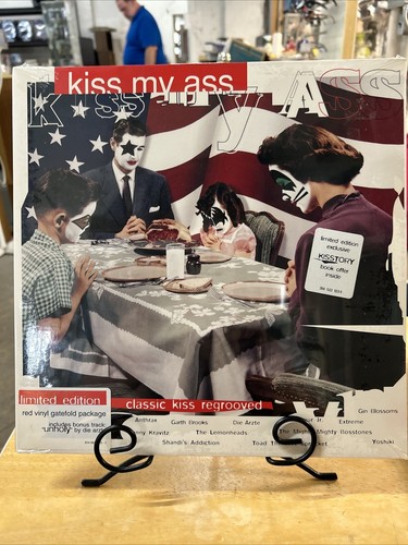 Kiss "KISS My Ass" LP 1994 Red Color Vinyl Tribute Album Garth Brooks Kravitz