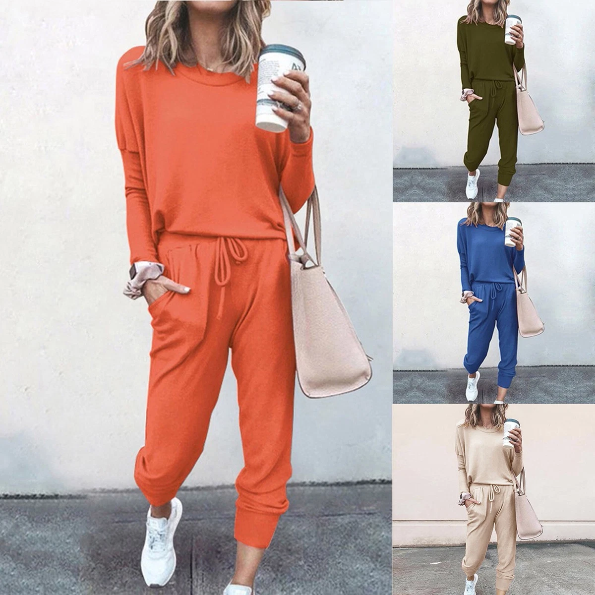 plus Size Snow Bibs 3x 2Pc Women Pure Color Suit Long Sleeve Leisure Pocket Home